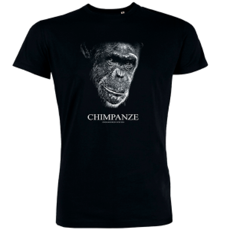 T-shirt homme Chimpanze Noir Profond L