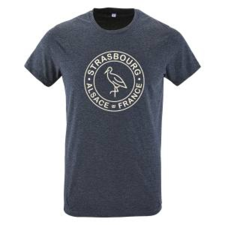 Tshirt homme Cigogne Aux Traits Strasbourg Alsace France Denim S
