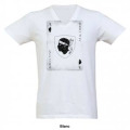 T-shirt homme col V As de Corse Blanc S