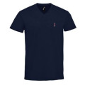 T-shirt homme col V Broderie E1290 Ref/ 33123 Phare Bleu Royal S