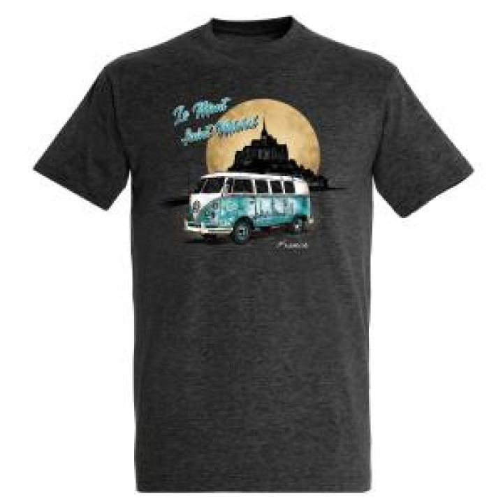 Tshirt homme Combi  Mont dans lombre le Mont Saint Michel Noir Profond S