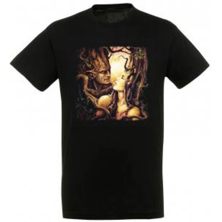 T-shirt homme Couple D'arbre Noir Profond S