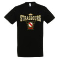 T-shirt homme Couronne Strasbourg Blason Alsace France Noir Profond XS