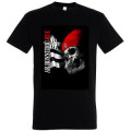 T-shirt homme Cr&acirc;ne Bonnet Rouge Noir Profond XS