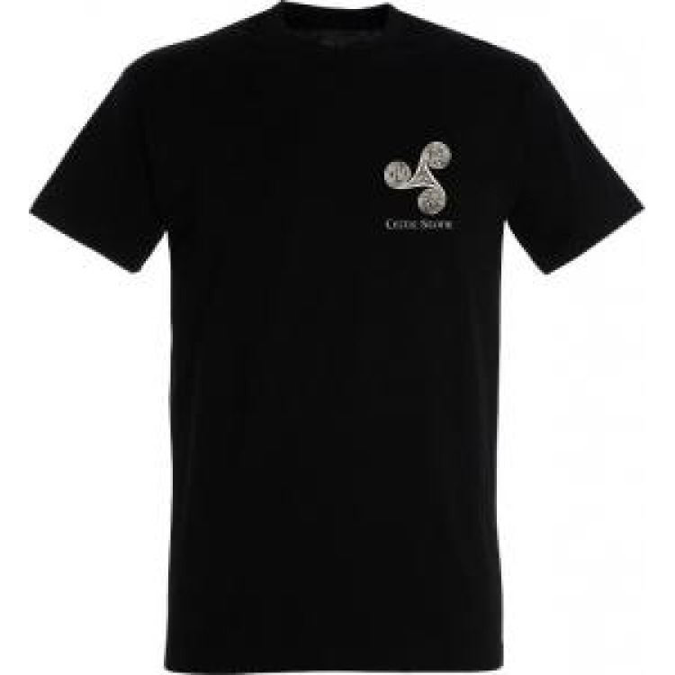 T-shirt homme Croix dans l&rsquo;herbe Celtic Stone Noir Profond S