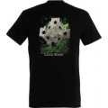 T-shirt homme Croix dans l&rsquo;herbe Celtic Stone Noir Profond L