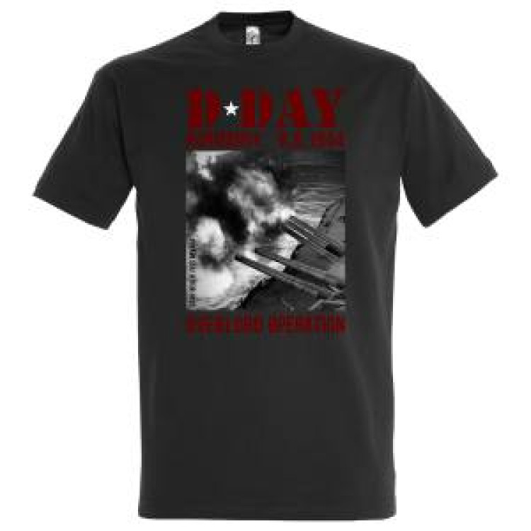 T-shirt homme D-Day Normandy Overlord Operation Gris Souris S