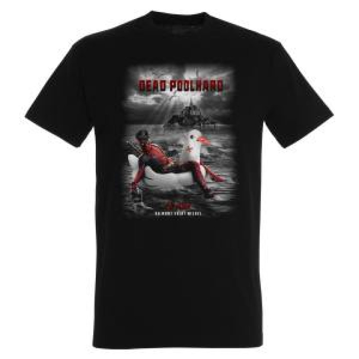 Tshirt homme Dead Poolhard la Mer du Mont Saint Michel Noir Profond S