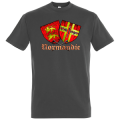 T-shirt homme Deux Boucliers Normandie Gris Foncé S