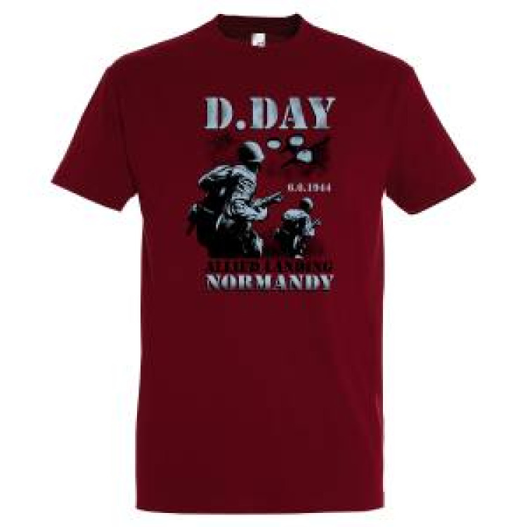 T-shirt homme Deux Soldats Parachutistes D-Day Normandy Denim L