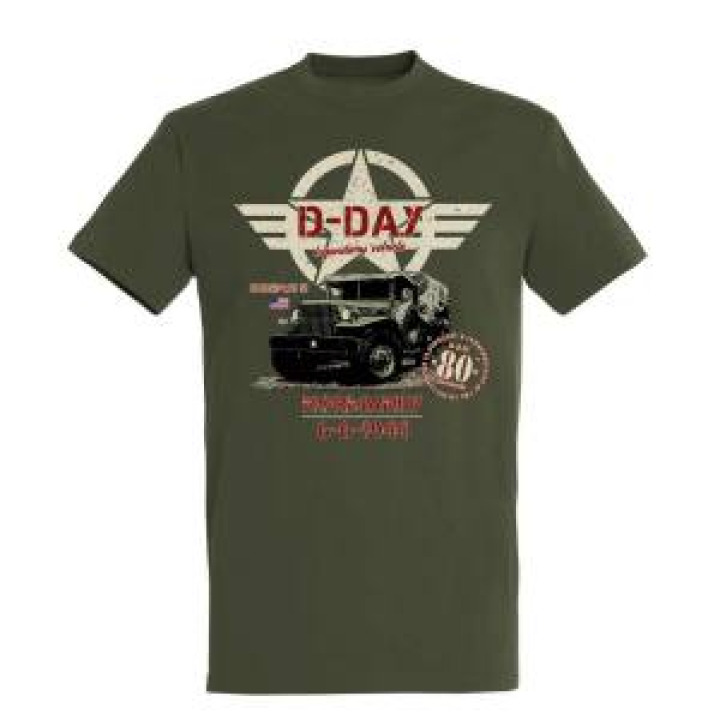 Tshirt homme Dodge Wc51 Etoile DDay 80th Anniversary Army M