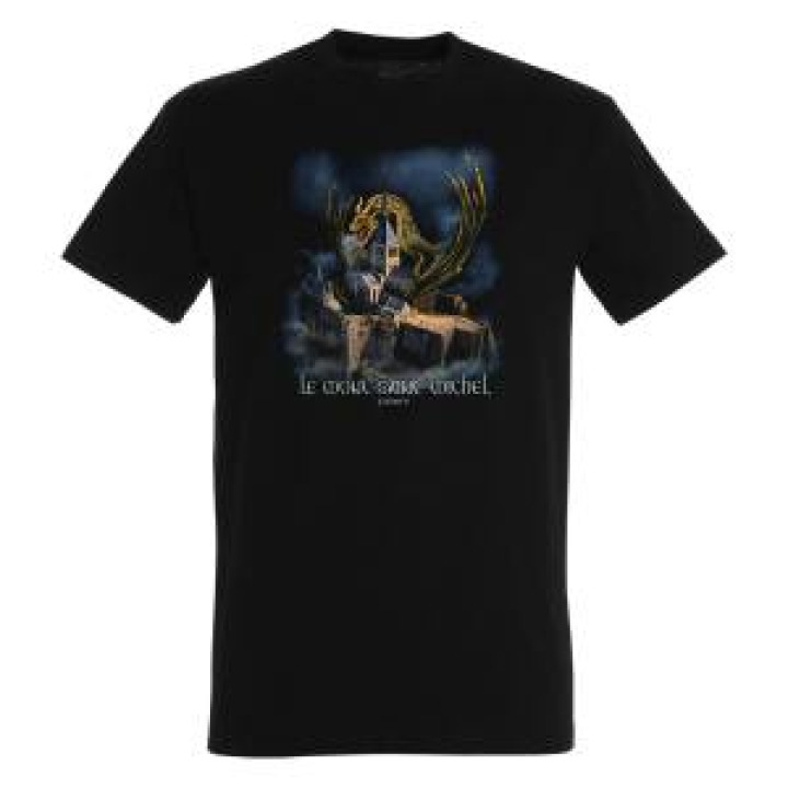 Tshirt homme Dragon Abbaye du Mont Saint Michel Noir Profond XS