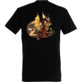T-shirt homme Dragon Celtic Rouge Noir Profond L