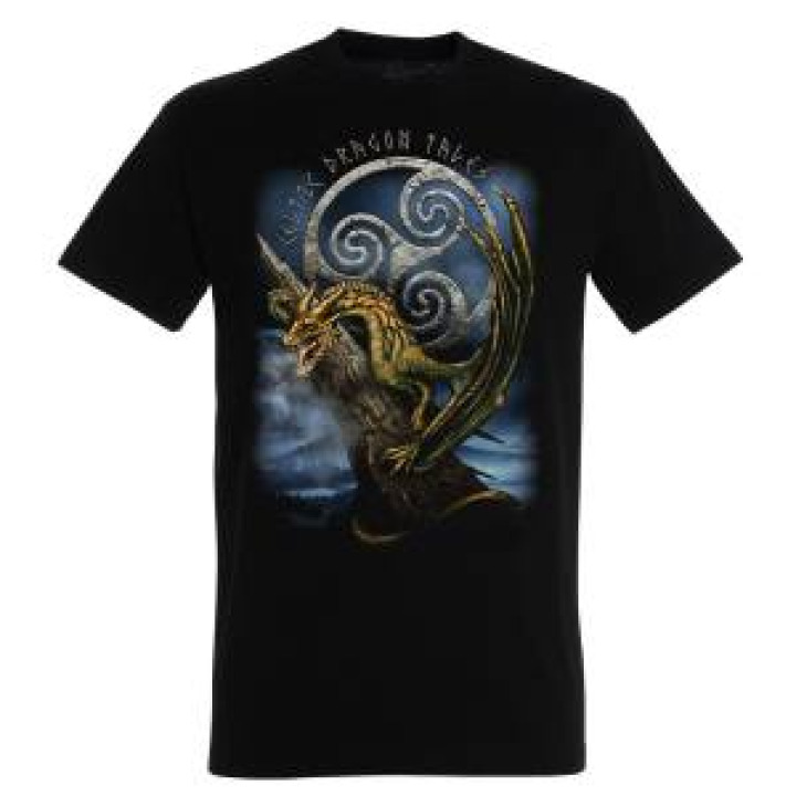 Tshirt homme Dragon Celtik Tales Noir Profond S