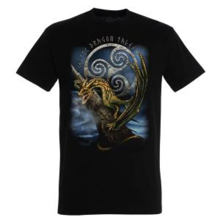 T-shirt homme Dragon Celtik Tales Noir Profond M