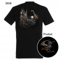 T-shirt homme Dragon de Face Noir Profond XS