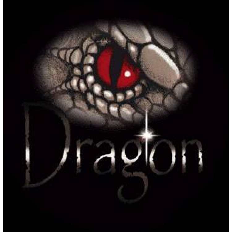 T-shirt homme Dragon M&eacute;di&eacute;val dans Cercle Noir Profond M