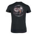 T-shirt homme Dragon M&eacute;di&eacute;val dans Cercle Noir Profond M