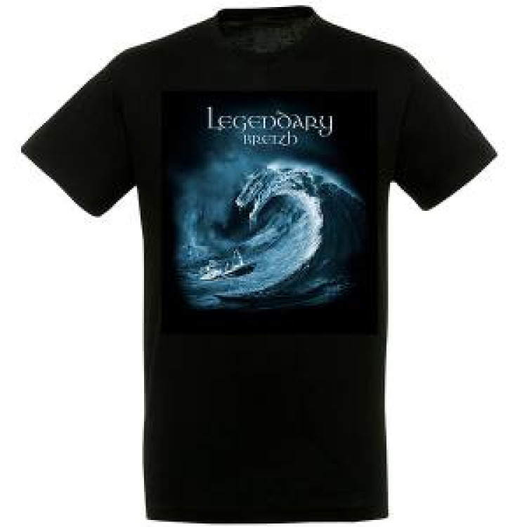 T-shirt homme Dragon Vague Legendary Breizh Noir Profond XS