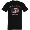 T-shirt homme Drapeau D-Day Normandy1944 Noir Profond S