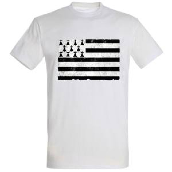 Tshirt homme Drapeau Vintage Blanc S