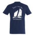 T-shirt homme E1312 Ref/ 27397 pocket Locmariaquer + transfert Kaer E Mem Bro Voiliers Marine S