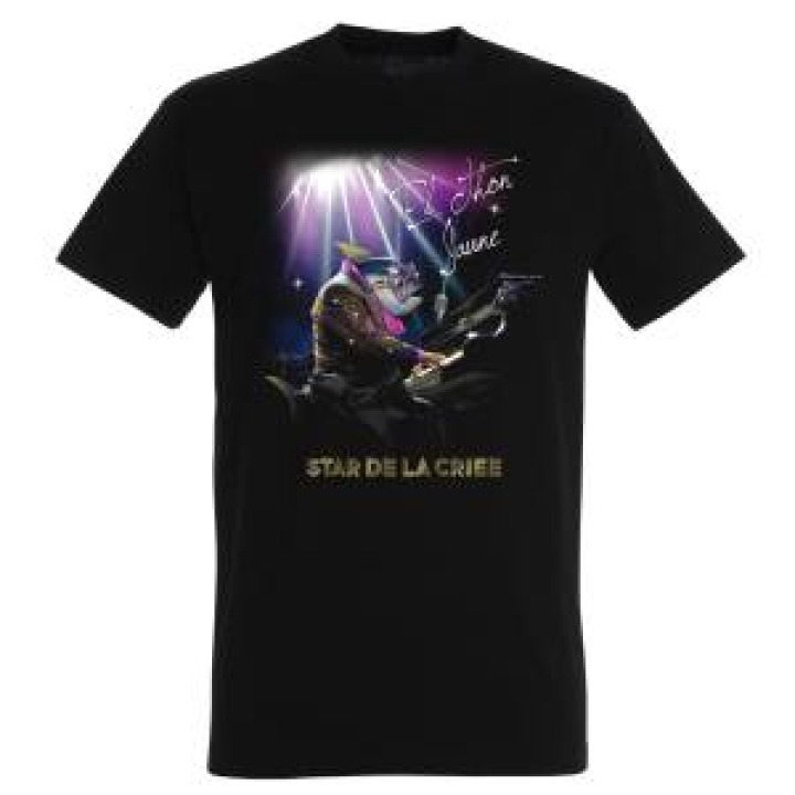 Tshirt homme El Thon Jaune Star de la Criee Noir Profond XS