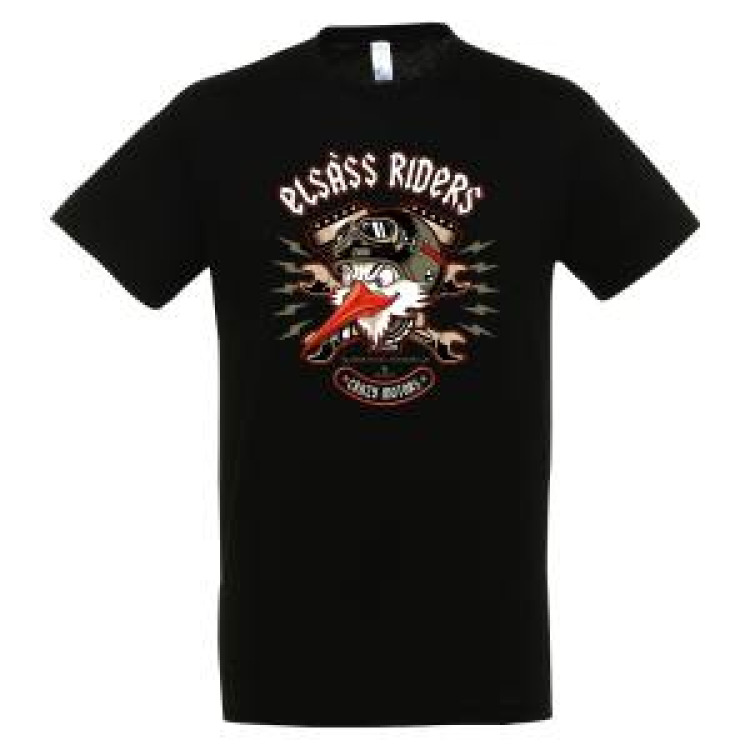 T-shirt homme Elsass Rider Alsace France Noir Profond M