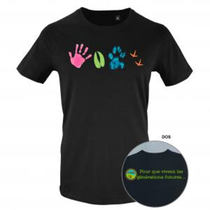 Tshirt homme Empreintes Couls pour que vivent les Générations Futures Noir Profond S