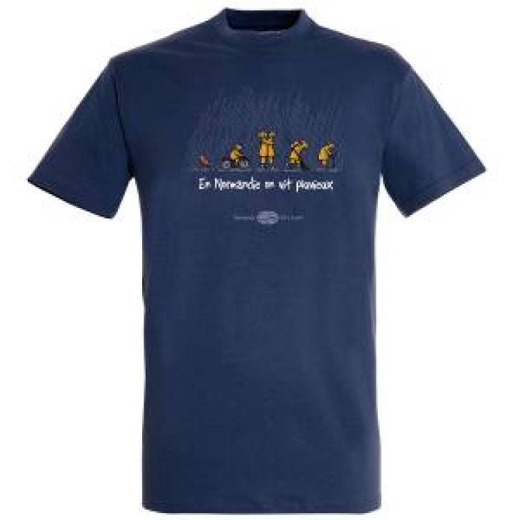 T-shirt homme En Normandie On Vit Pluvieux Denim M