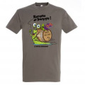 T-shirt homme Escargot Bienvenue en Bourgogne Zinc S