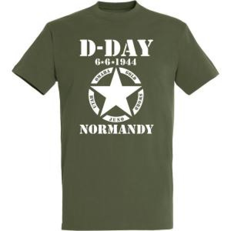 T-shirt homme Etoiles 5 Plages D-Day Gris Souris S