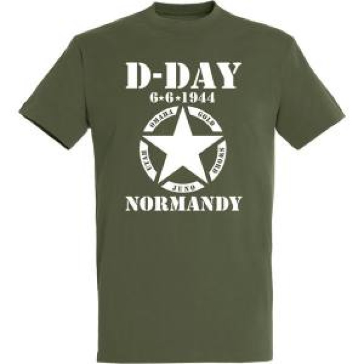 Tshirt homme Etoiles 5 Plages DDay Noir Profond S