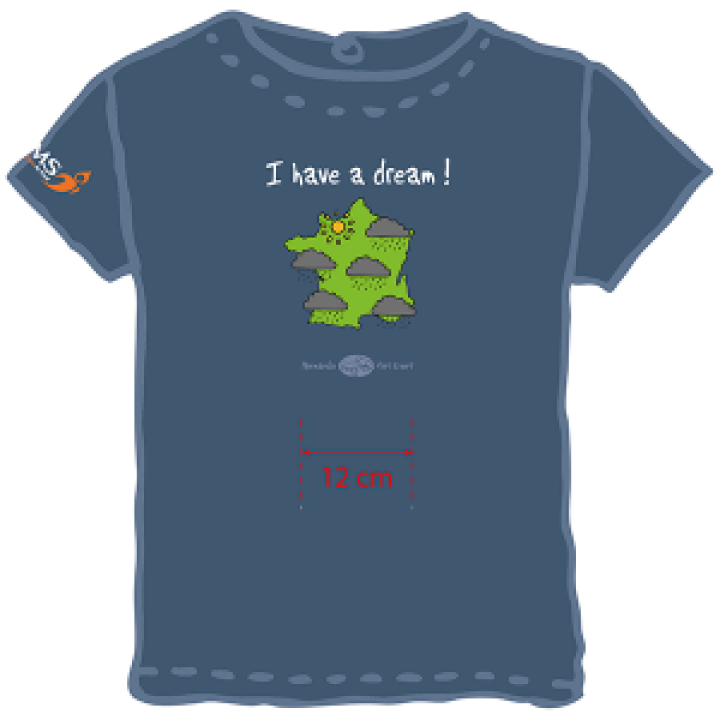 Tshirt homme I Have a Dram   transfert Dms manche droite Denim L