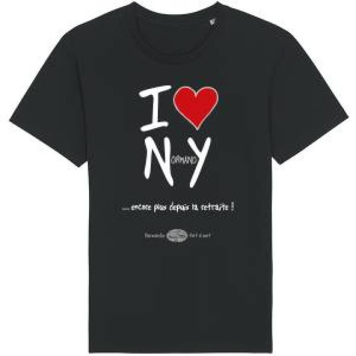 Tshirt homme I Love Normandy Encore Plus Depuis la Retraite Noir Profond M