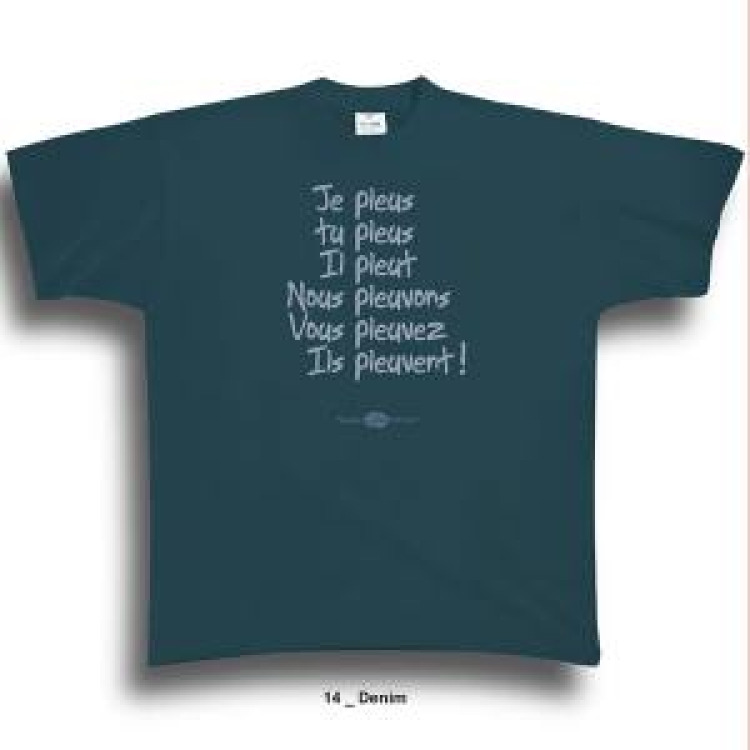 T-shirt homme Je Pleus, Tu Pleus... Denim S