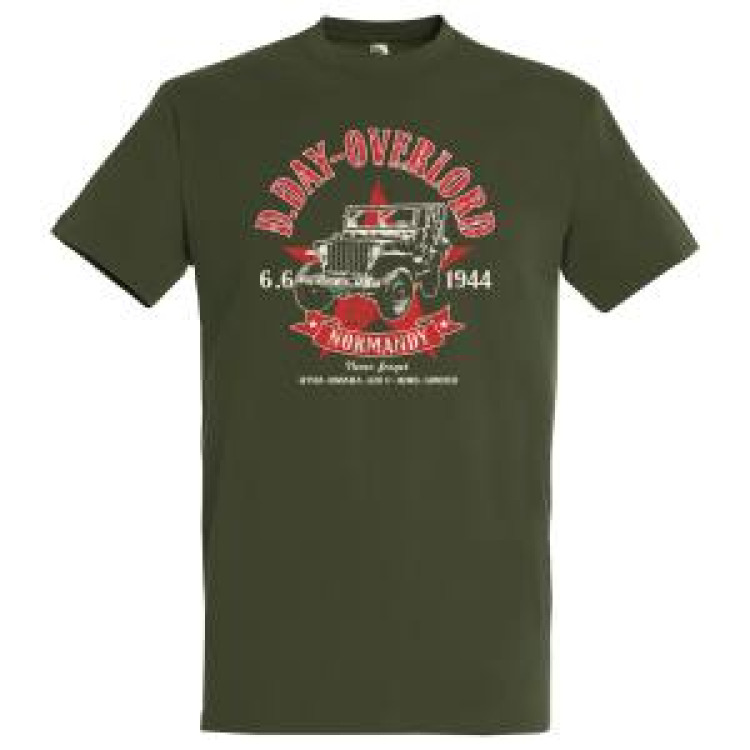 T-shirt homme Jeep D-Day Overlord Army XS