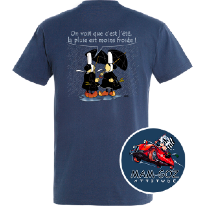 Tshirt homme Lété la Pluie Est Moins Froide Denim S