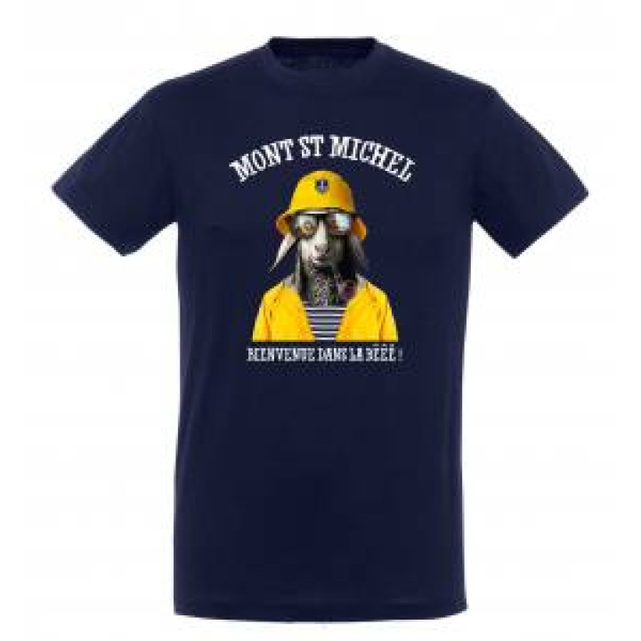 Tshirt homme La Beee du Mont Saint Michel Marine XS