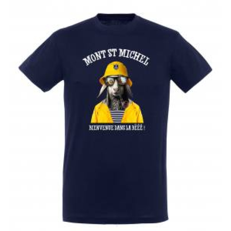 T-shirt homme La Beee du Mont Saint Michel Marine M