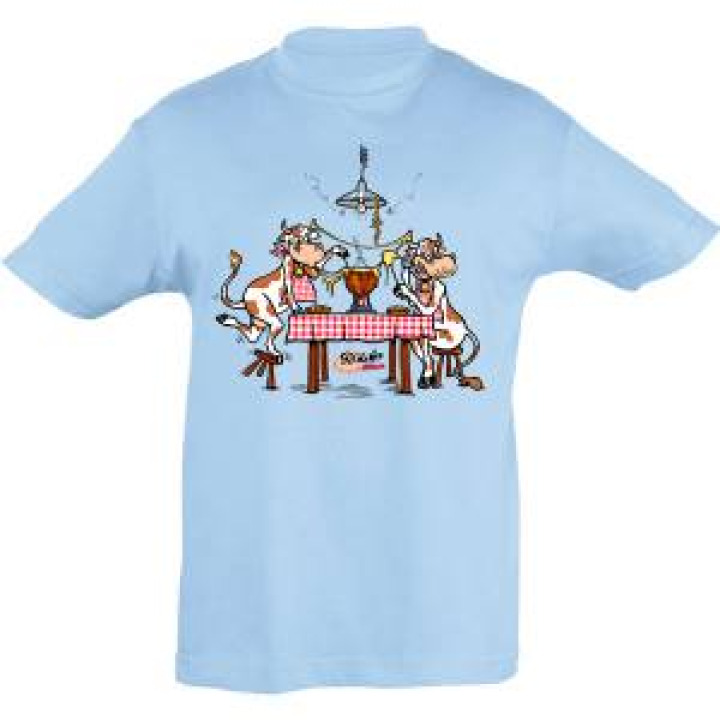 Tshirt homme La Fondue Podlait Bleu Ciel S