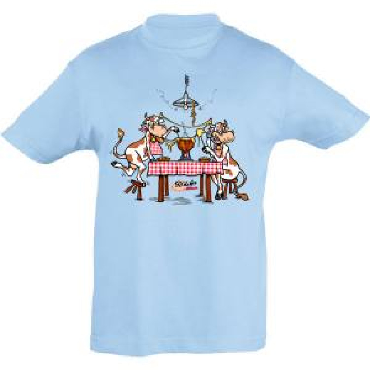 T-shirt homme La Fondue Pod&rsquo;lait Bleu Ciel S