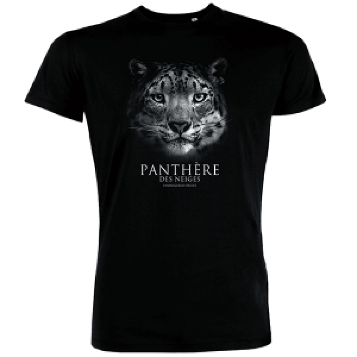 Tshirt homme La Panthère des Neiges Noir Profond M