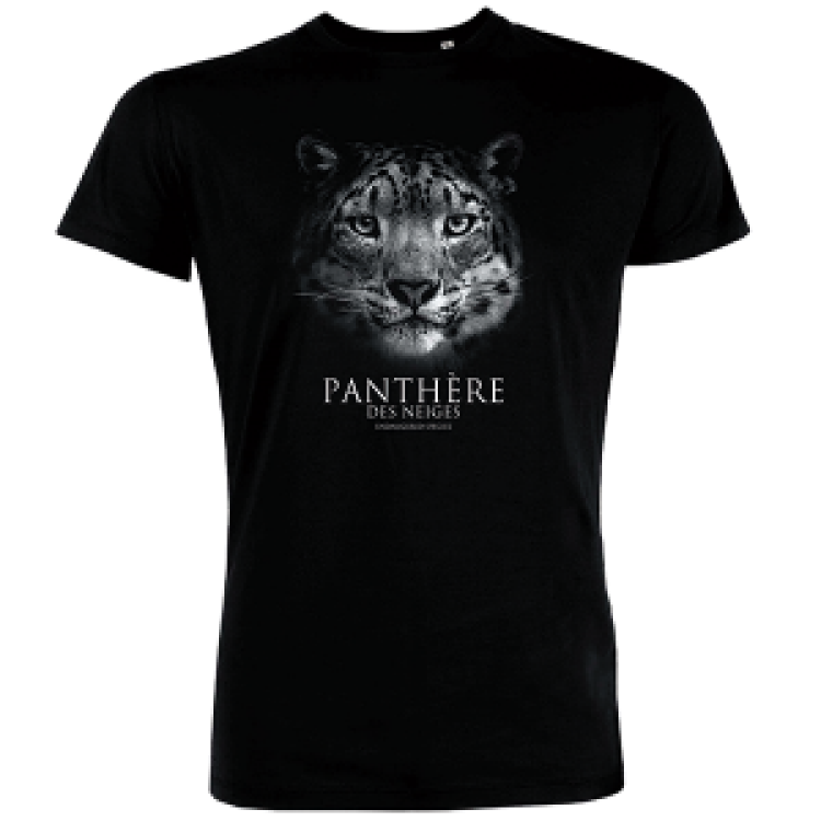 T-shirt homme La Panth&egrave;re des Neiges Noir Profond L