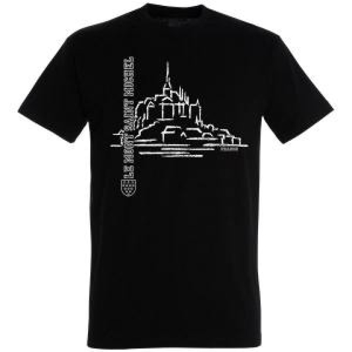 Tshirt homme Le Mont Saint Michel France Noir Profond XS