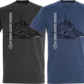 T-shirt homme Le Mont Saint Michel France Gris Souris XXL