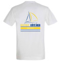 T-shirt homme l&eacute;ger Transfert pocket logo c&ocirc;t&eacute; Mer + transfert dos logo Boutique c&ocirc;t&eacute; Mer Ash XS