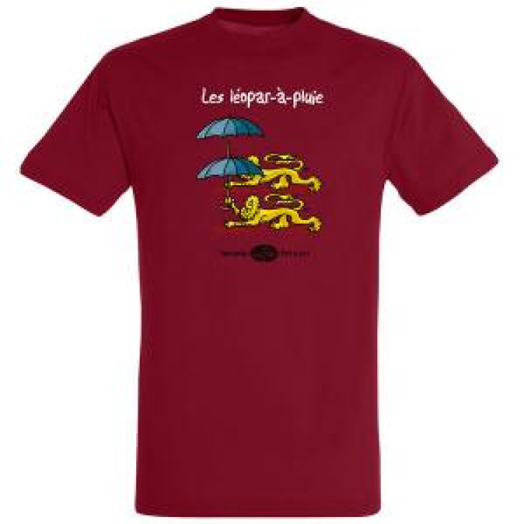 T-shirt homme Leopar &agrave; Pluie Rouge Tango S