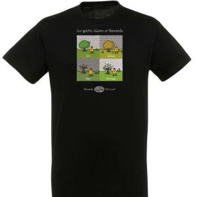 T-shirt homme Les 4 Saisons en Normandies Noir Profond M