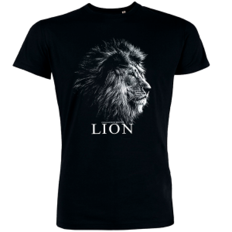 T-shirt homme Lion Noir Profond S